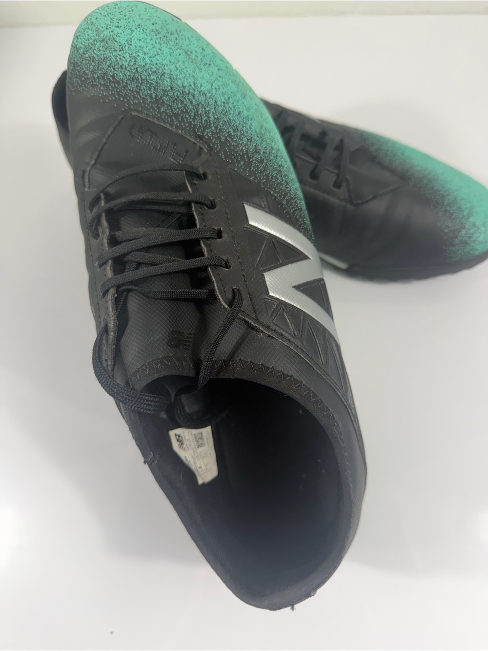 New Balance Furon Turf Soccer Shoes Black/Green Men’s Size 11.5 EU 46.5